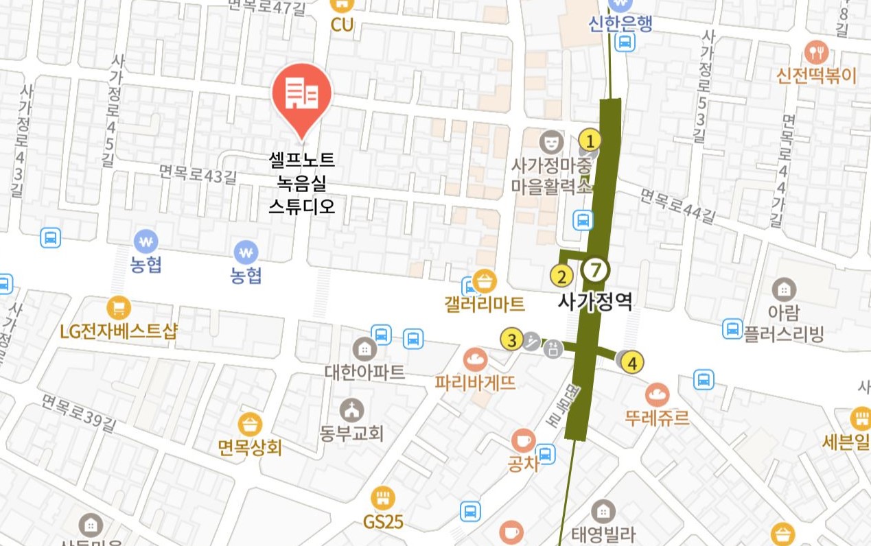 셀프녹음실 위치